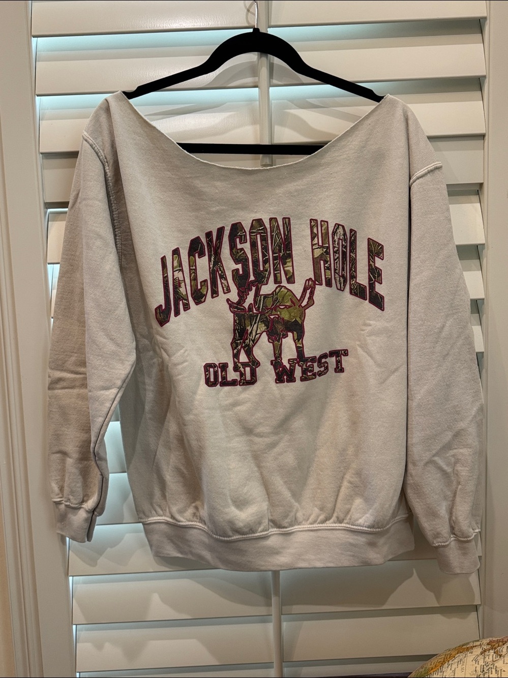 Urban Outfitters Jackson Hole Graphic Off-The-Shoulder Pullover